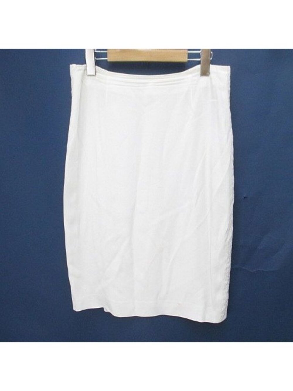 Dior Knee Pencil Skirt Silk White Slit Lace Embroidery Lining 38